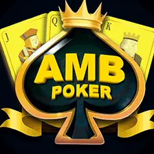โลโก้ AMB Poker ไพ่โพดำสีทอง