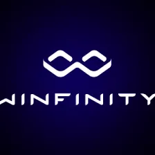 โลโก้ Winfinity เส้นโค้งสีขาว