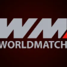 โลโก้ WM World Match ตัวอักษรสีเทา